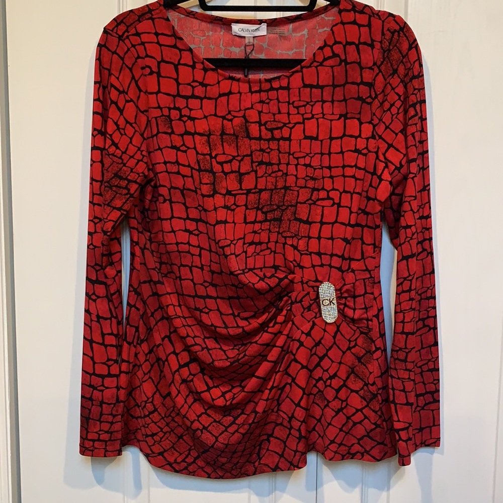 Calvin Klein Women’s Faux Wrap Top